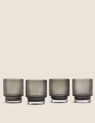 

M&S Collection Set of 4 Handmade Celine Tumblers - Grey, Grey