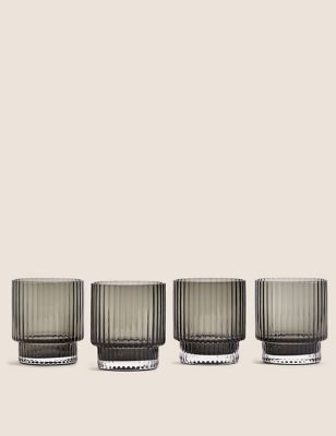 M&S Set of 4 Handmade Celine Tumblers - Grey, Grey