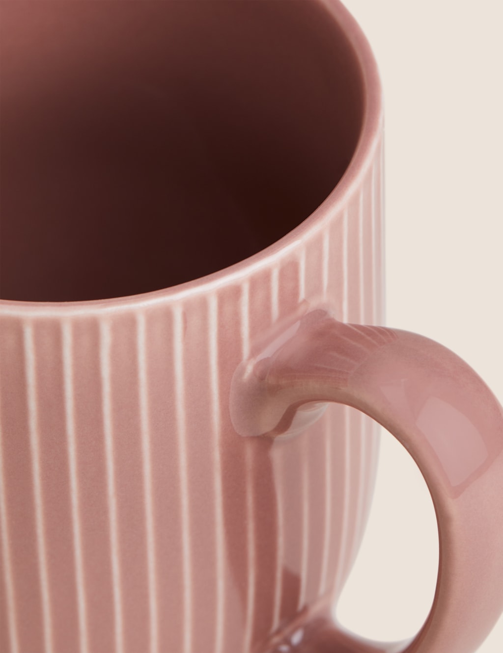 Set of 4 Ribbed Glazed Mugs image 3