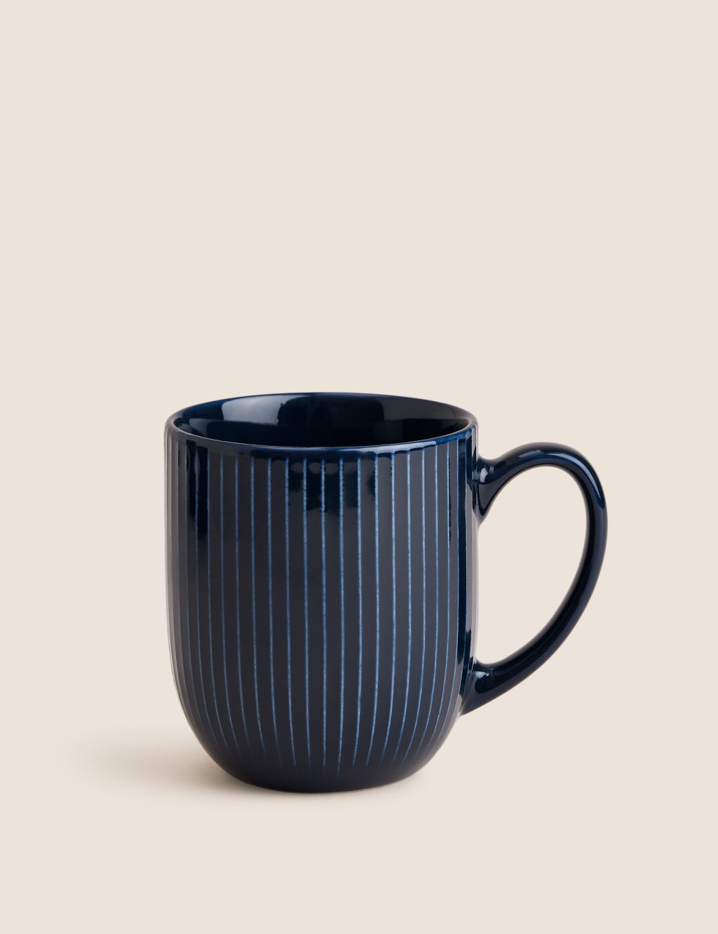 Set of 4 Ribbed Glazed Mugs image 2