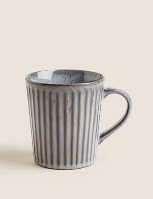 

M&S Collection Ribbed Reactive Glaze Mug - Charcoal, Charcoal