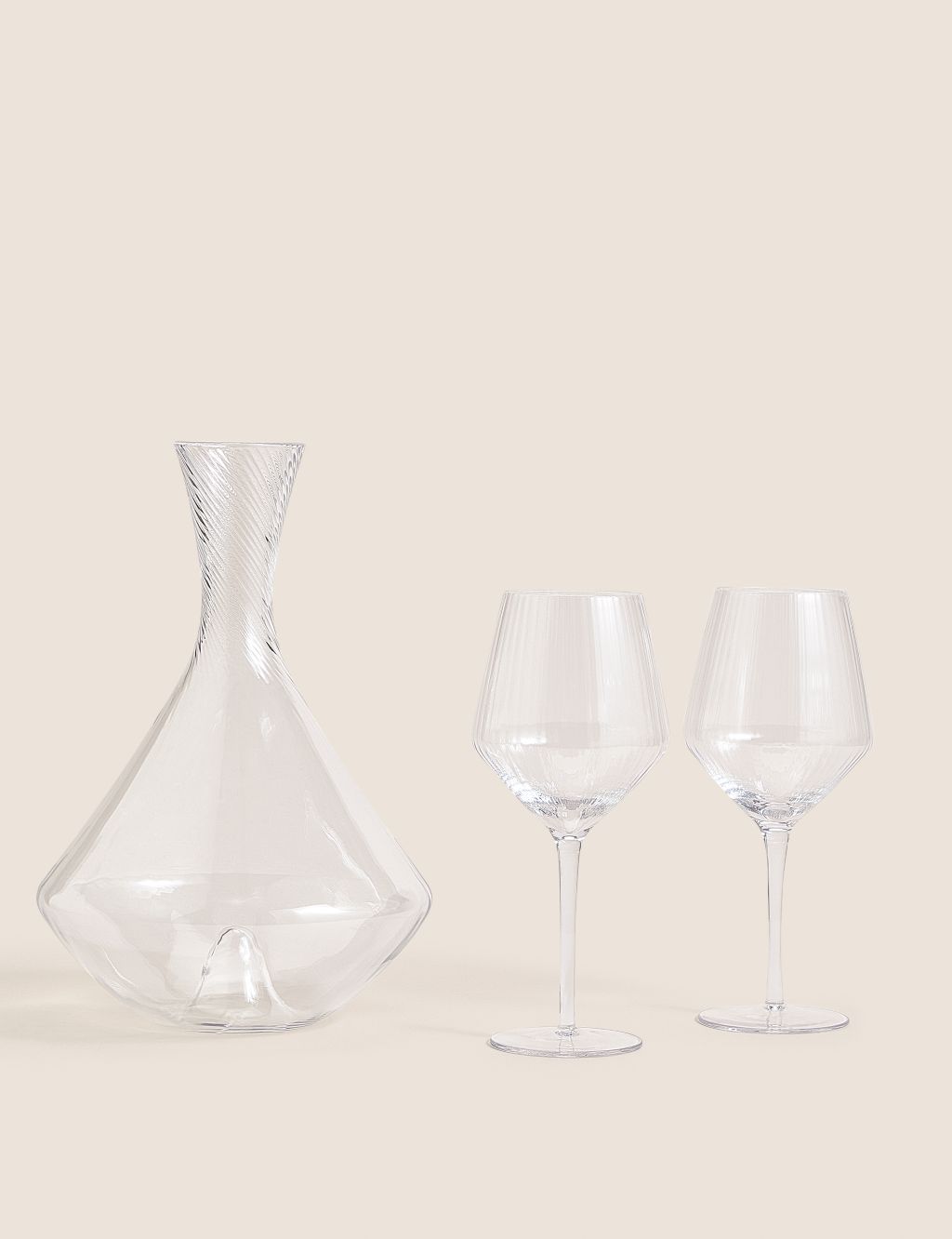 Set of 2 Wine Glasses & Carafe Set image 1