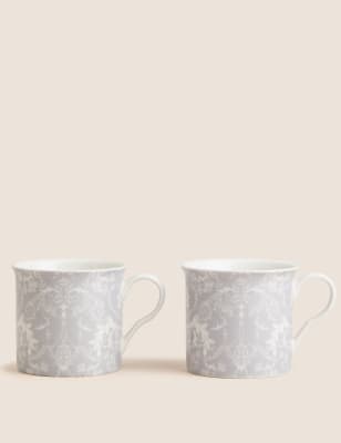 

M&S Collection Set of 2 Palace Mugs - Grey, Grey