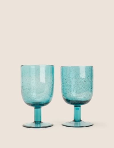 Set of 2 Handmade Wine Glasses