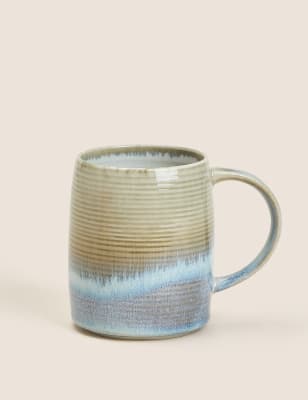 

M&S Collection Reactive Glaze Tankard Mug - Blue, Blue