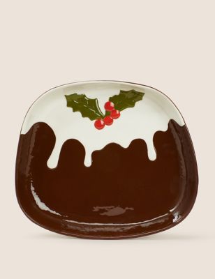 Christmas Pudding Serving Platter