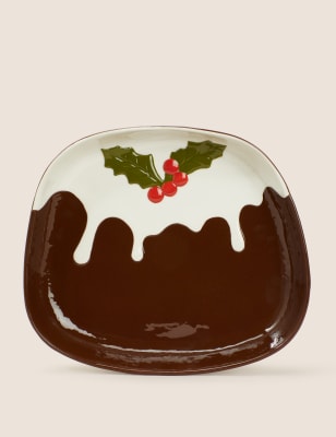 

M&S Collection Christmas Pudding Serving Platter - Multi, Multi