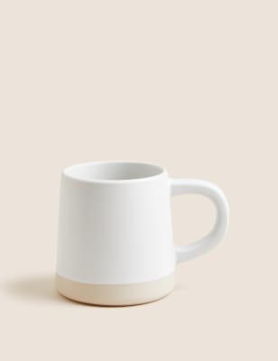 

M&S Collection Satin Tankered Mug - White, White