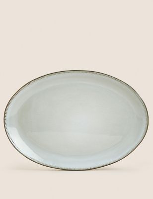 M&S X Fired Earth Stoneware Platter - Natural, Natural