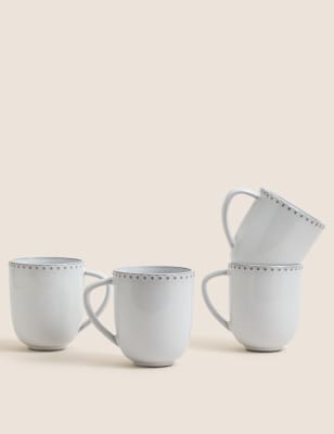 

M&S Collection Set of 4 Mia Mugs - Grey, Grey