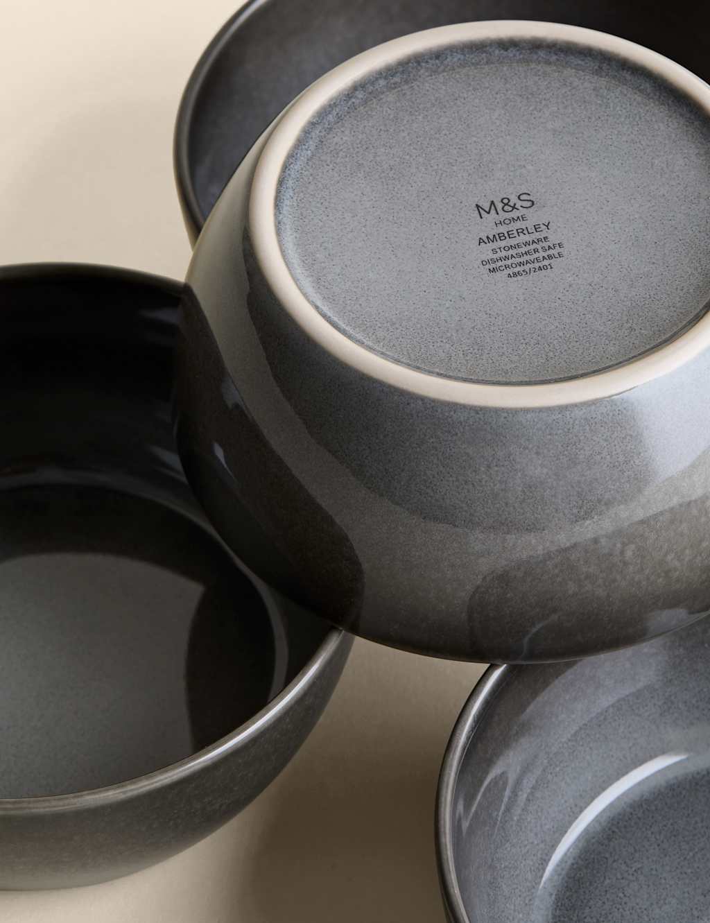 Set of 4 Amberley Reactive Cereal Bowls image 5