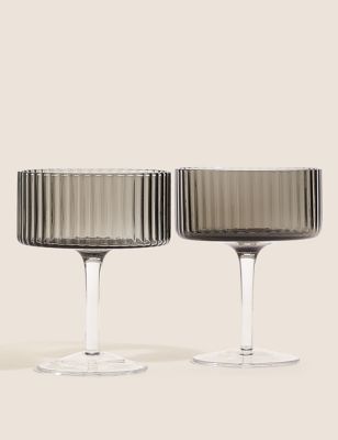 

M&S Collection Set of 2 Handmade Celine Coupes - Grey, Grey