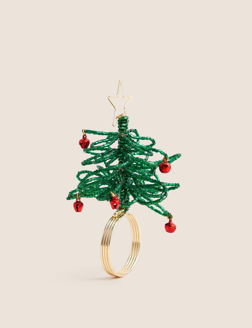 Set of 2 Christmas Tree Napkin Rings image 2