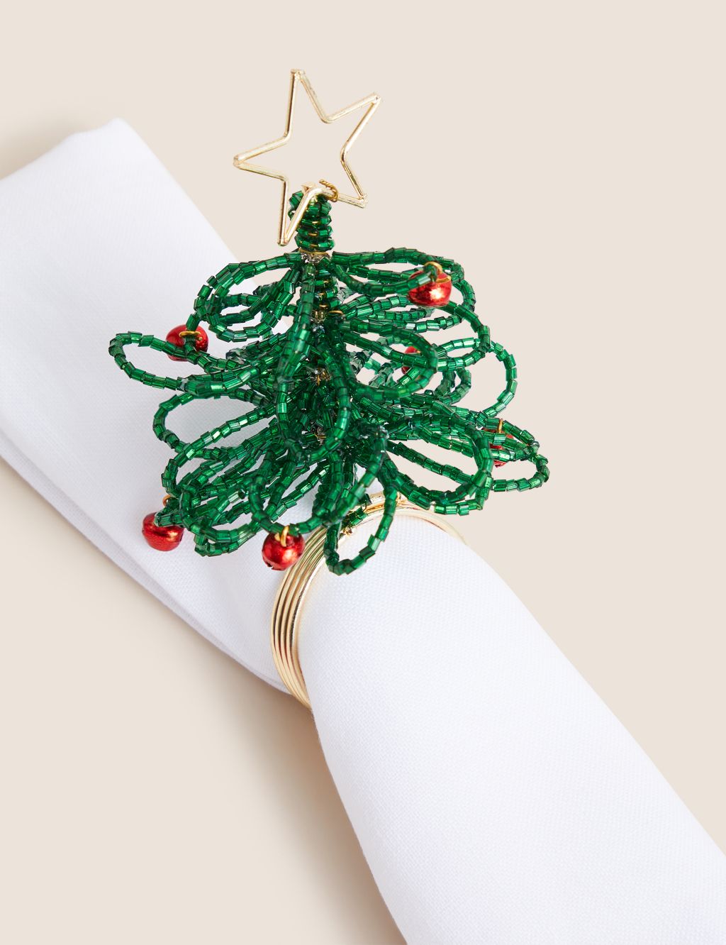 Set of 2 Christmas Tree Napkin Rings image 3