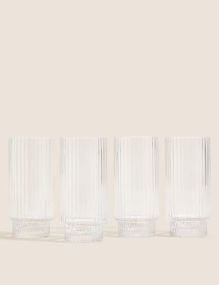 Set of 4 Handmade Celine Hi Ball Glasses