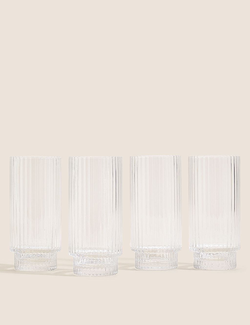Set of 4 Handmade Celine Highball Glasses image 1