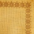 Set of 4 Pure Cotton Embroidered Napkins - ochre