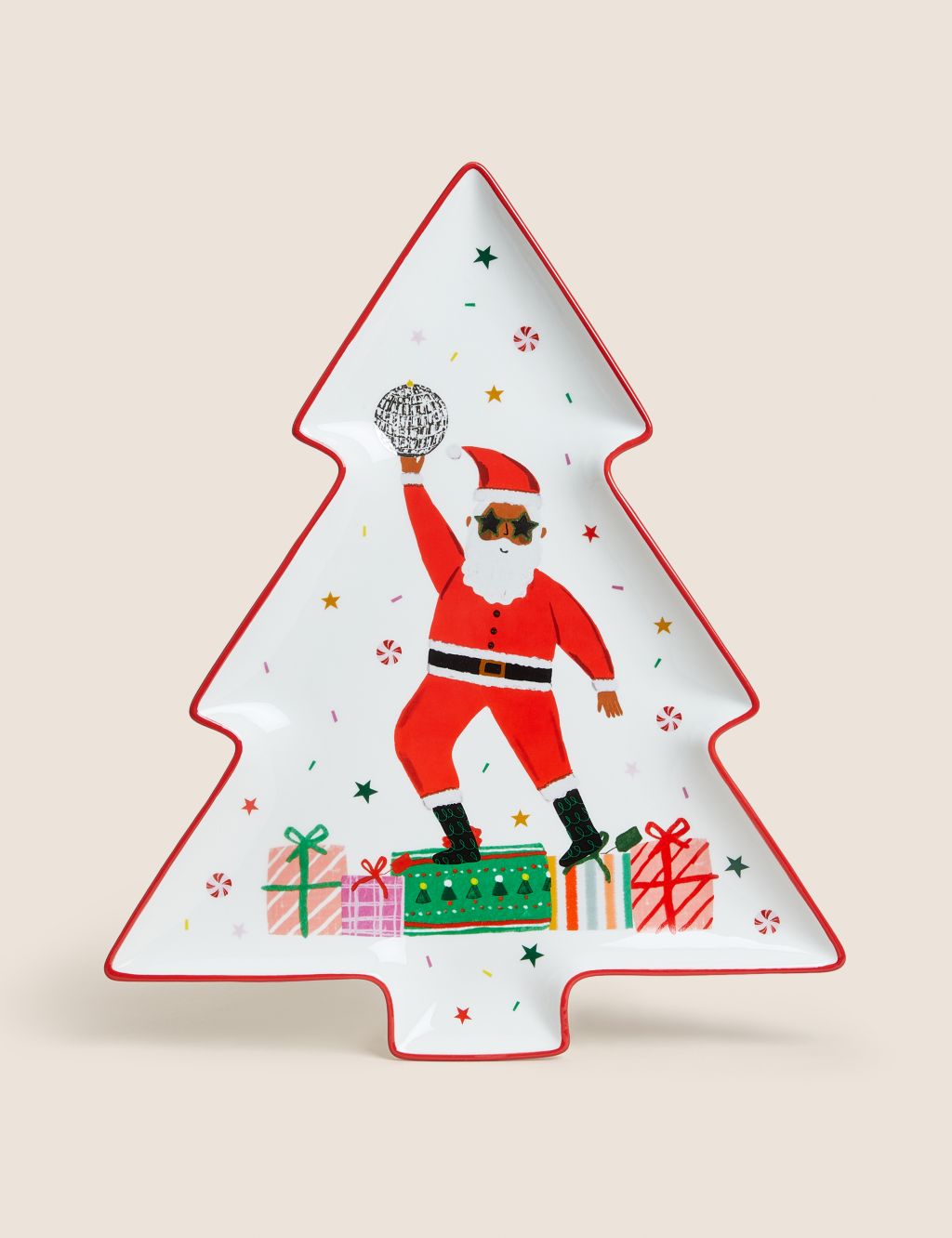 Disco Christmas Tree Platter image 1