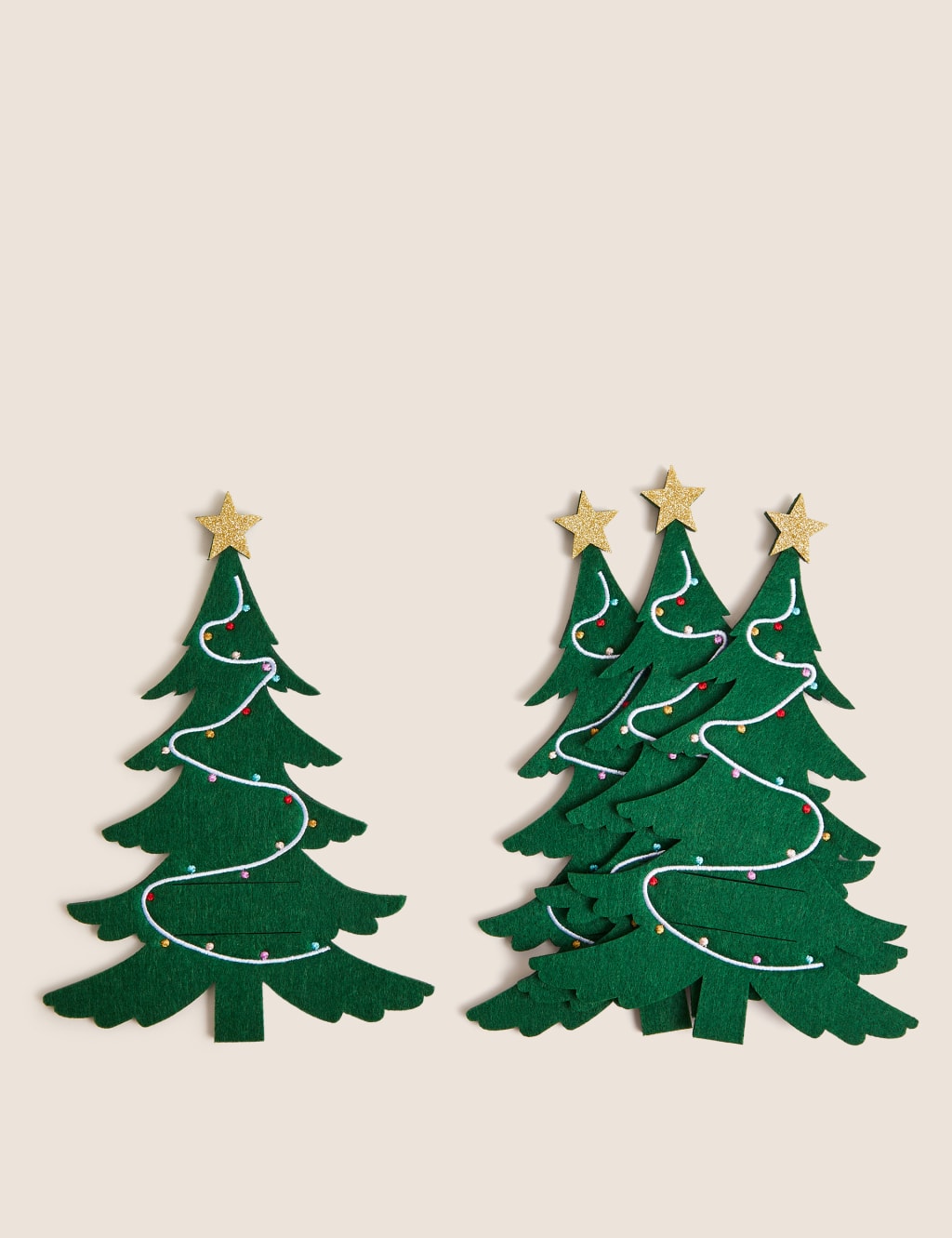 Set of 4 Christmas Tree Cutlery Holders image 1