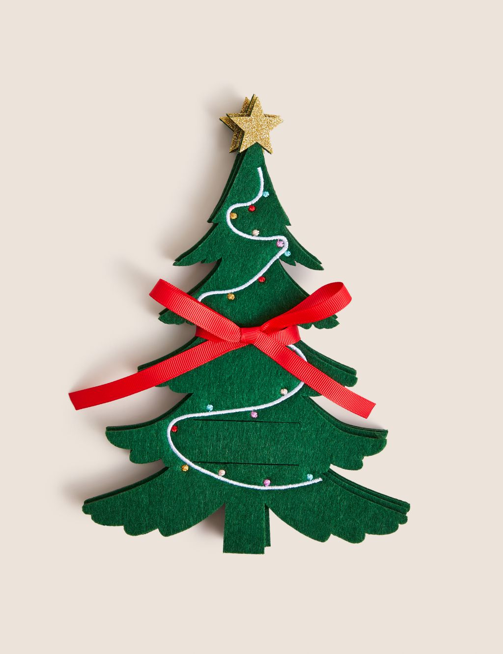 Set of 4 Christmas Tree Cutlery Holders image 2