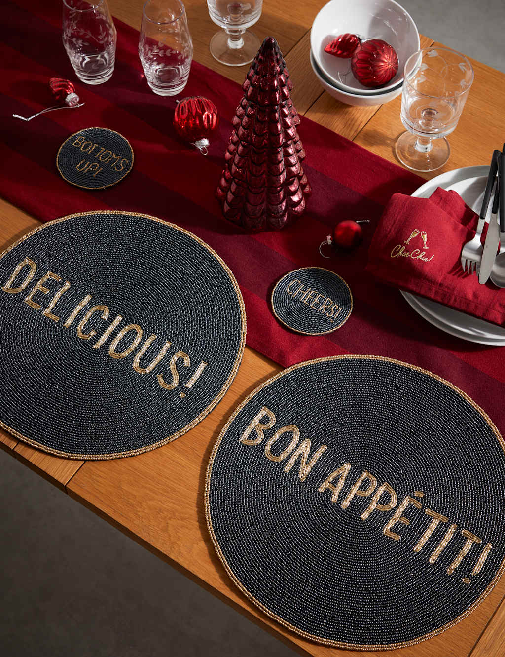 Set of 4 Cheers Slogan Napkins image 4