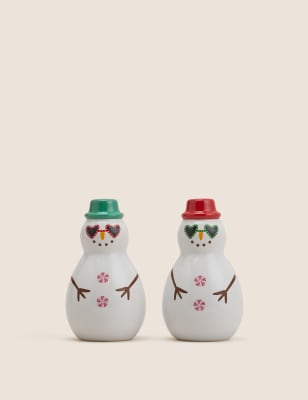 

M&S Collection Snowman Salt & Pepper Set - Multi, Multi