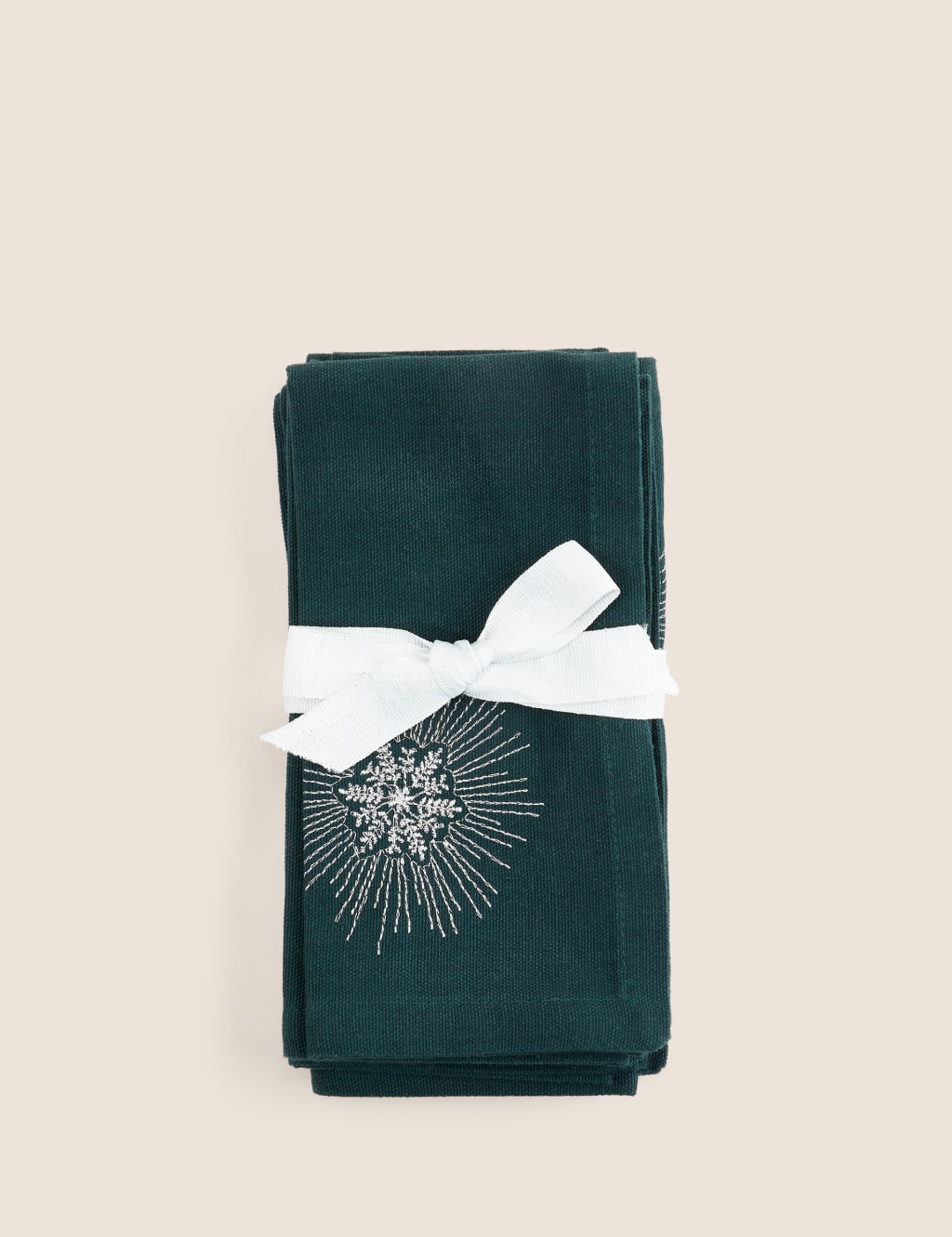 Set of 4 Snowflake Napkins image 2