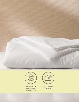 M&S Soft As Down 4.5 Tog Duvet - 6FT - White, White