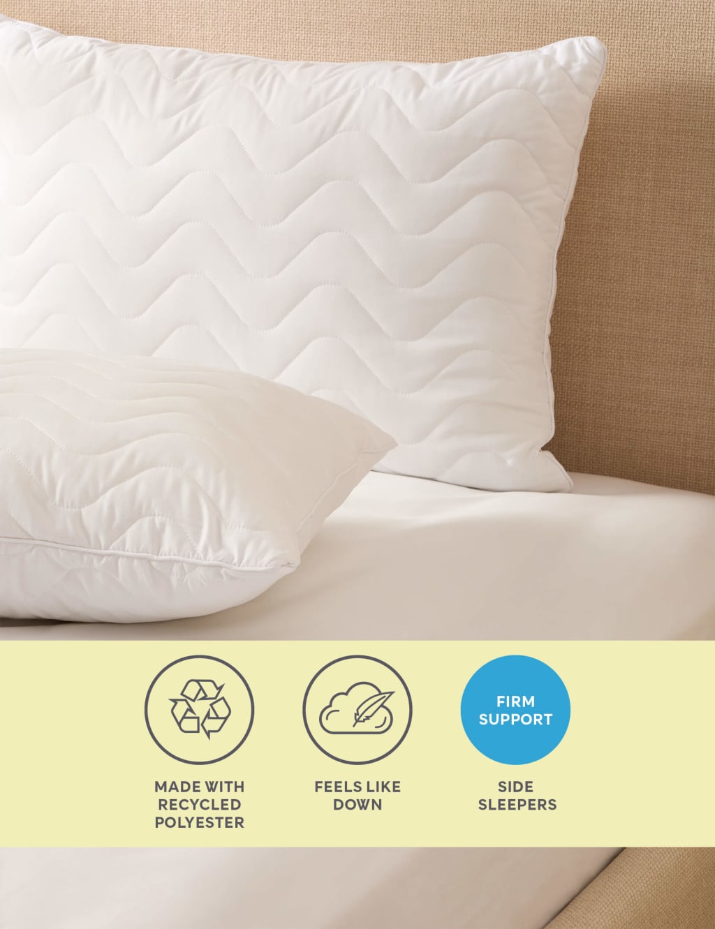 2 Pack Soft As Down Firm Pillows