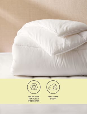 M&S Soft As Down 13.5 Tog Duvet - 5FT - White, White