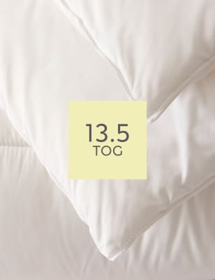 M&S Soft As Down 13.5 Tog Duvet - 6FT - White, White