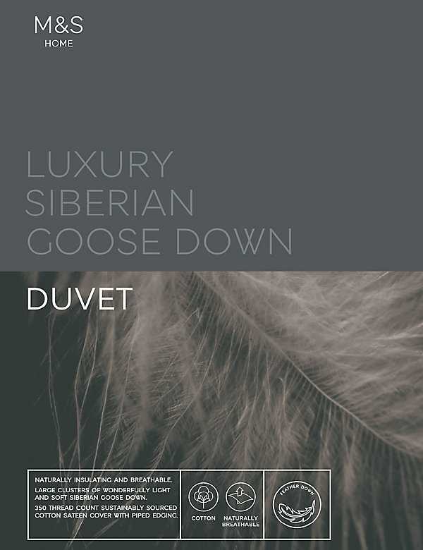 Luxury Siberian Goose Down 10.5 Tog Duvet