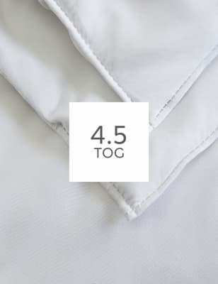 Marks and Spencer Microfibre 4.5 Tog Duvet - 5FT - White, White