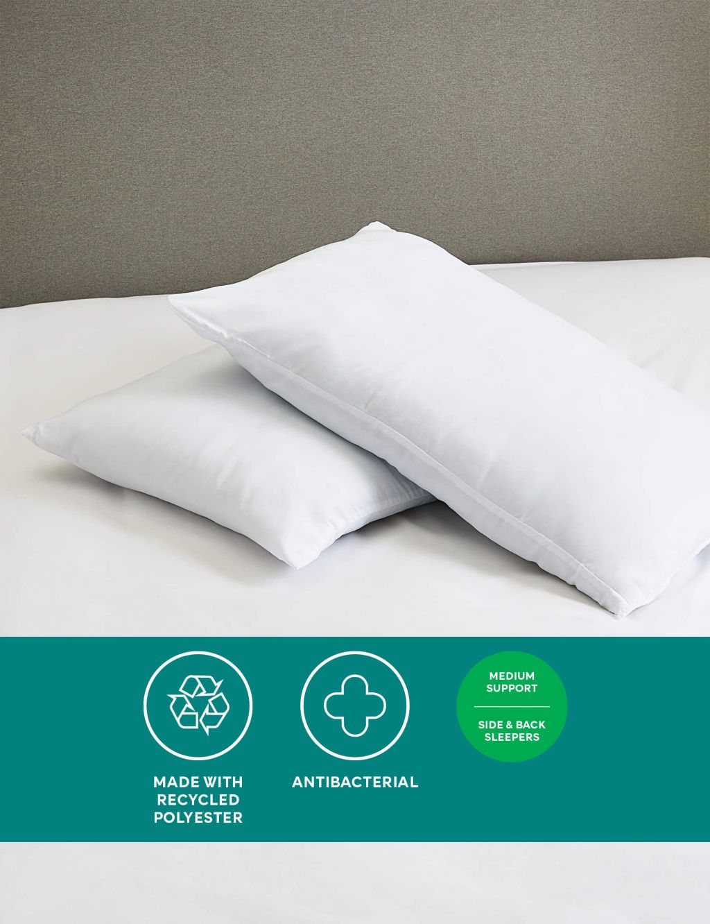 2pk Simply Protect Medium Pillows image 1