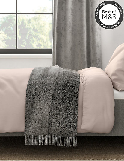 M&S Collection Comfortably Cool Lyocell Rich Duvet Cover - Sgl - Taupe, Taupe
