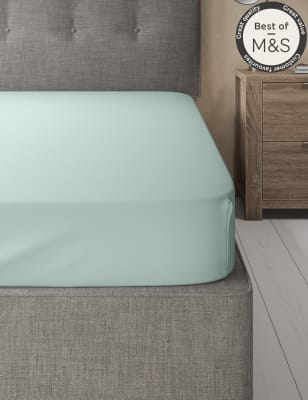 

Comfortably Cool Fitted Sheet - Duck Egg, Duck Egg