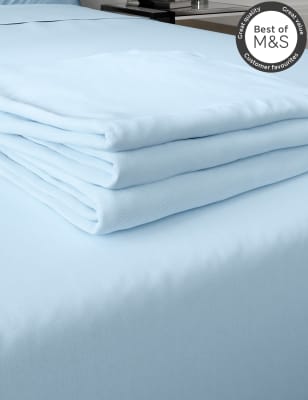 

M&S Collection Comfortably Cool Tencel™ Rich Flat Sheet - Powder Blue, Powder Blue