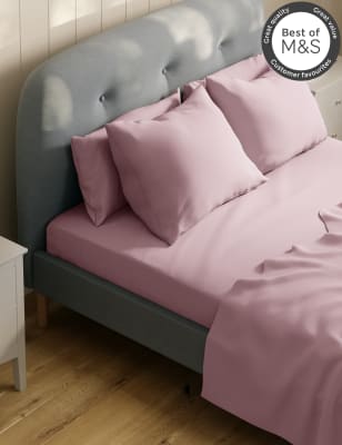 

M&S Collection Comfortably Cool Lyocell Rich Flat Sheet - Dusty Pink, Dusty Pink