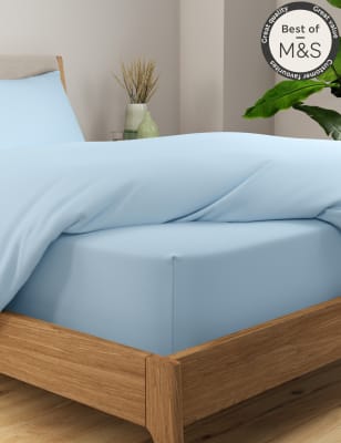 Comfortably Cool Tencel™ Rich Fitted Sheet - Powder Blue, Powder Blue