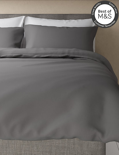 M&S Collection Egyptian Cotton 230 Thread Count Duvet Cover - Dbl - Slate, Slate