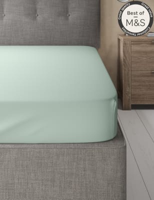 

Egyptian Cotton 230 Thread Count Fitted Sheet - Light Aqua, Light Aqua