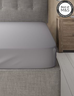 Egyptian Cotton 230 Thread Count Fitted Sheet - Silver Grey, Silver Grey