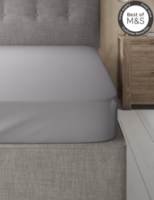 

Einfarbiges Spannbettlaken aus ägyptischer Baumwolle (Fadenzahl 230) - Silver Grey, Silver Grey
