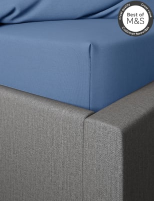 

Tief geschnittenes Spannbettlaken aus ägyptischer Baumwolle (Fadenzahl 230) - Slate Blue, Slate Blue