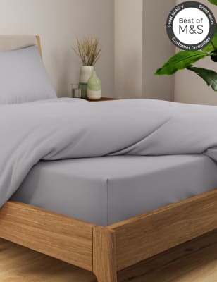 

M&S Collection Tief geschnittenes Spannbettlaken aus ägyptischer Baumwolle (Fadenzahl 230) - Silver Grey, Silver Grey