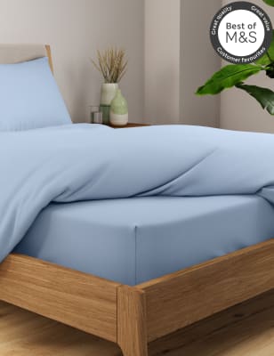 

Tief geschnittenes Spannbettlaken aus ägyptischer Baumwolle (Fadenzahl 230) - Light Wedgewood, Light Wedgewood