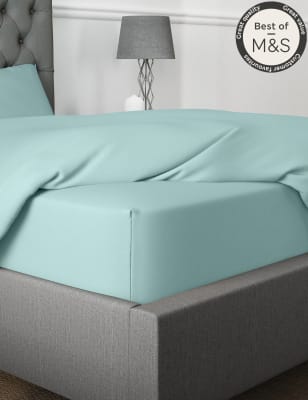 

Egyptian Cotton 230 Thread Count Extra Deep Fitted Sheet - Aqua, Aqua