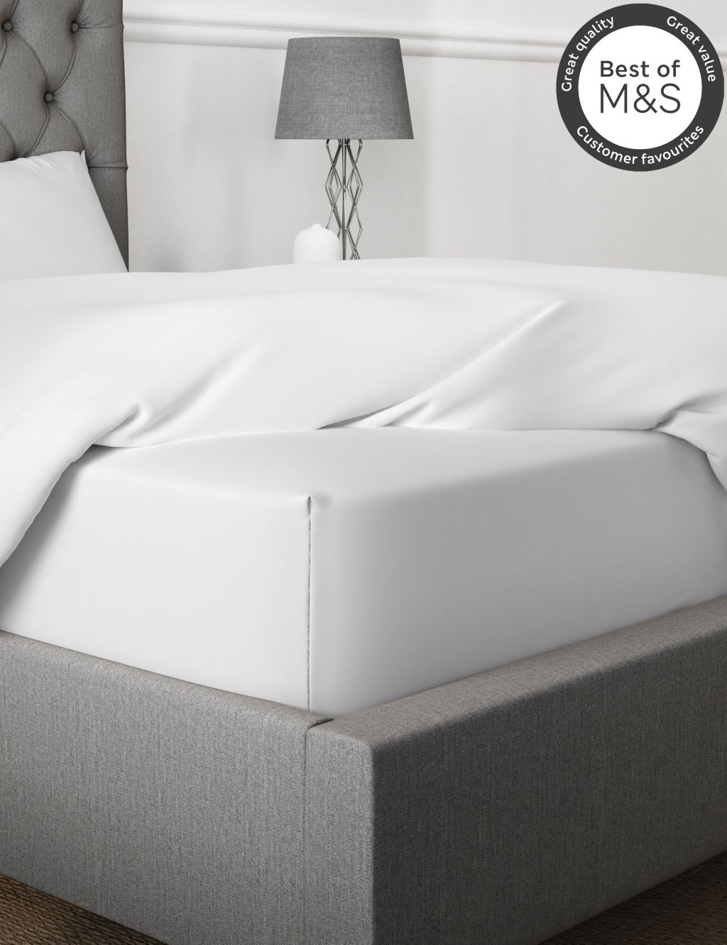 Egyptian Cotton Extra Deep Fitted Sheet image 1