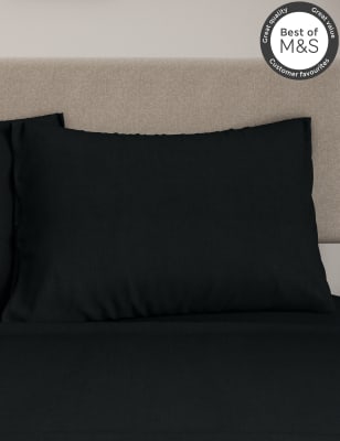 

Pack de 2 fundas de almohada de algodón egipcio - Negro, Negro