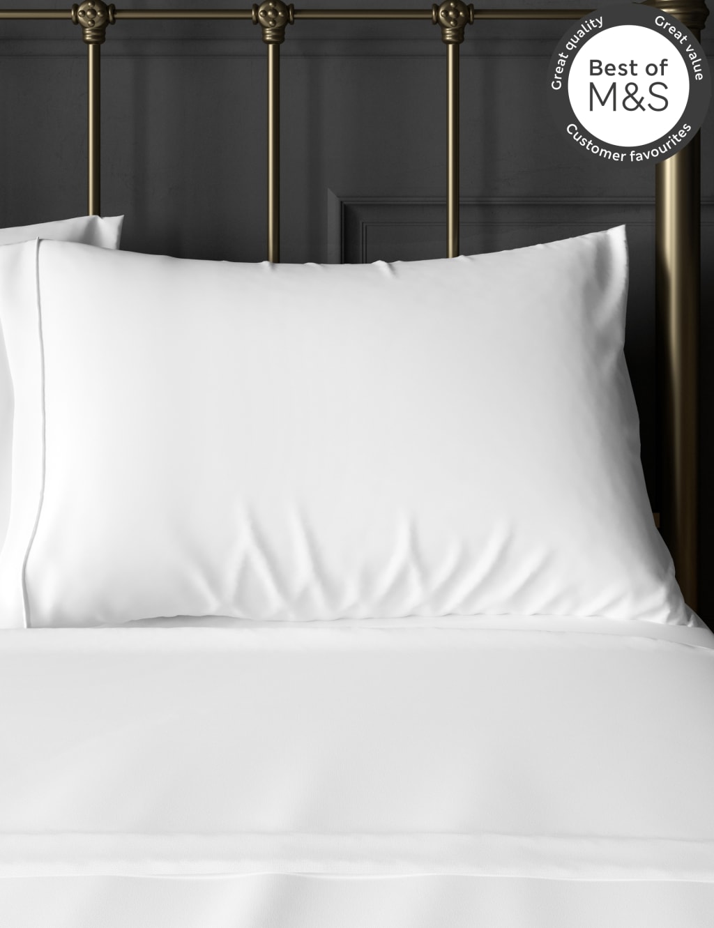 2 Pack Egyptian Cotton 230 Thread Count Pillowcases image 1